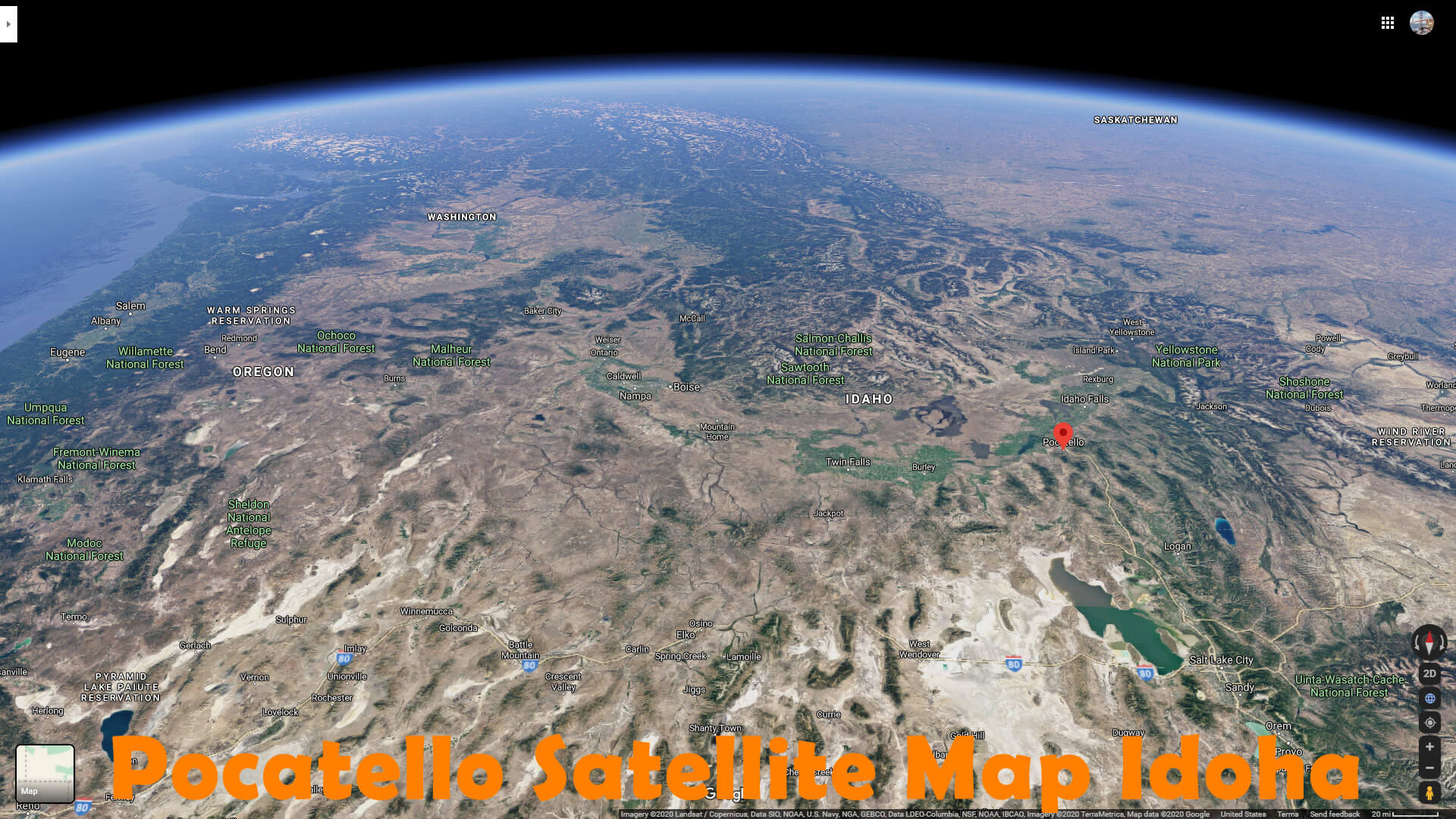Pocatello Satellite Map Idoha